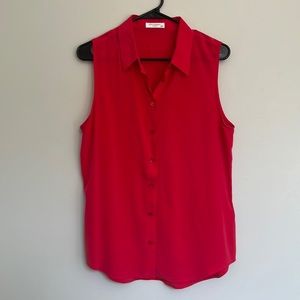 Equipment pink sleeveless blouse